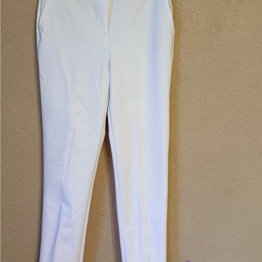 Rachel Zoe Crisp White Tailored Straight Pants